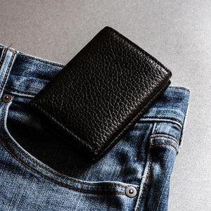 LEON.JP＆FORZA STYLE掲載のミニ財布 メンズ イタリアンレザー 黒